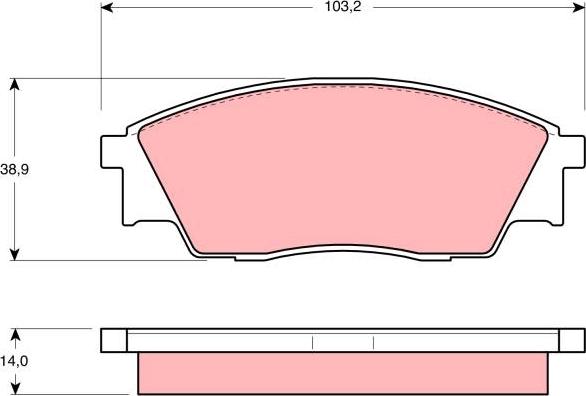 TRW GDB991 - Тормозные колодки, дисковые, комплект unicars.by