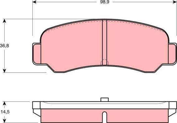 TRW GDB946 - Тормозные колодки, дисковые, комплект unicars.by