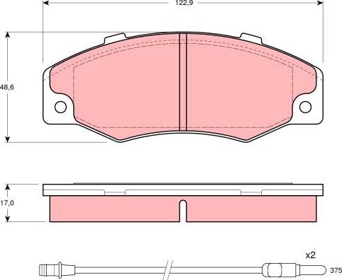 TRW GDB903 - Тормозные колодки, дисковые, комплект unicars.by