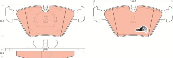 TRW GDB916 - Тормозные колодки, дисковые, комплект unicars.by