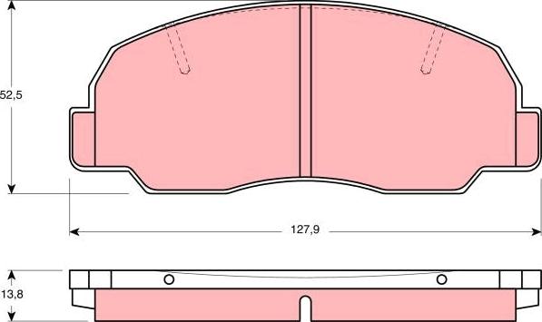 TRW GDB980 - Тормозные колодки, дисковые, комплект unicars.by