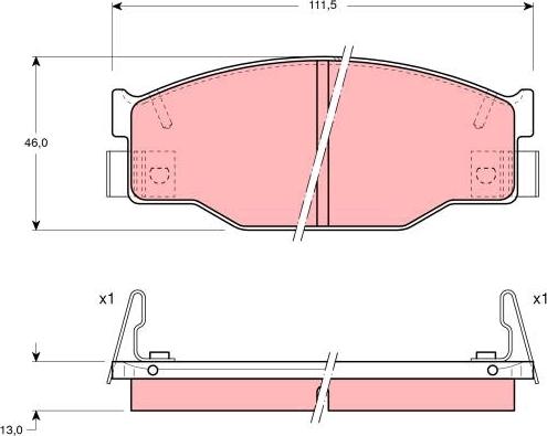 TRW GDB935 - Тормозные колодки, дисковые, комплект unicars.by