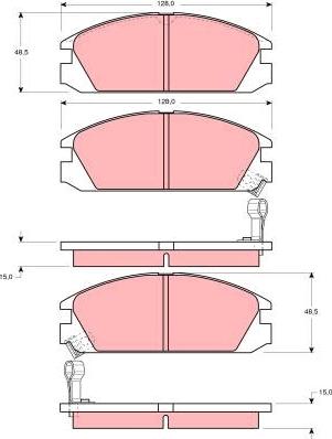 TRW GDB925 - Тормозные колодки, дисковые, комплект unicars.by