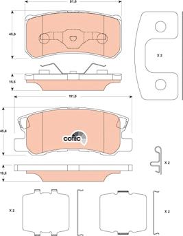 TRW GDB4600 - Тормозные колодки, дисковые, комплект unicars.by