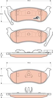 TRW GDB4139 - Тормозные колодки, дисковые, комплект unicars.by