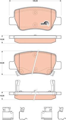 TRW GDB4175 - Тормозные колодки, дисковые, комплект unicars.by