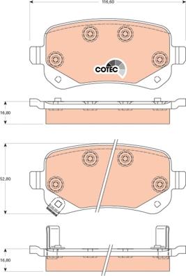 TRW GDB4176 - Тормозные колодки, дисковые, комплект unicars.by