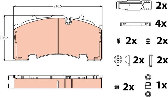 TRW GDB5093 - Тормозные колодки, дисковые, комплект unicars.by