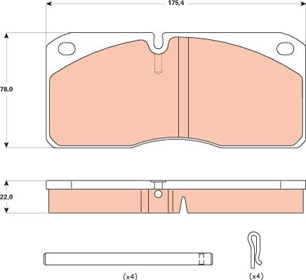 TRW GDB5058 - Тормозные колодки, дисковые, комплект unicars.by