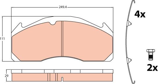 TRW GDB5085 - Тормозные колодки, дисковые, комплект unicars.by