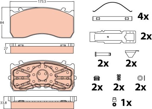 TRW GDB5073 - Тормозные колодки, дисковые, комплект unicars.by