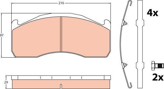 TRW GDB5103 - Тормозные колодки, дисковые, комплект unicars.by