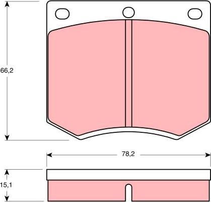 TRW GDB660 - Тормозные колодки, дисковые, комплект unicars.by