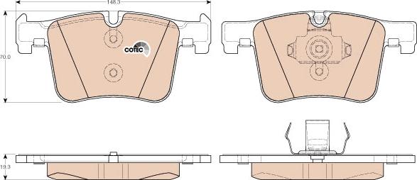 TRW GDB1942 - Тормозные колодки, дисковые, комплект unicars.by