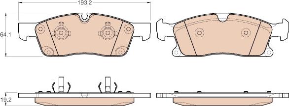 TRW GDB1955 - Тормозные колодки, дисковые, комплект unicars.by