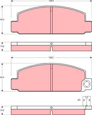 TRW GDB196 - Тормозные колодки, дисковые, комплект unicars.by