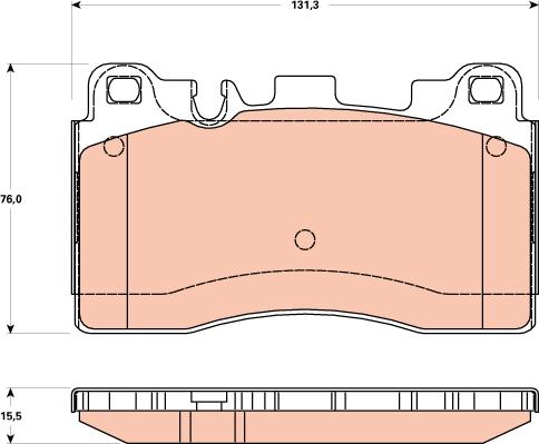 TRW GDB1906 - Тормозные колодки, дисковые, комплект unicars.by