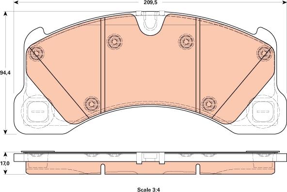 TRW GDB1914 - Тормозные колодки, дисковые, комплект unicars.by