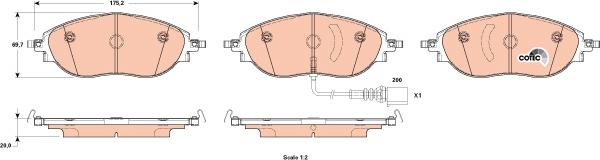 TRW GDB1918 - Тормозные колодки, дисковые, комплект unicars.by