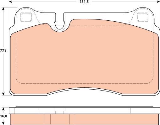 TRW GDB1912 - Тормозные колодки, дисковые, комплект unicars.by