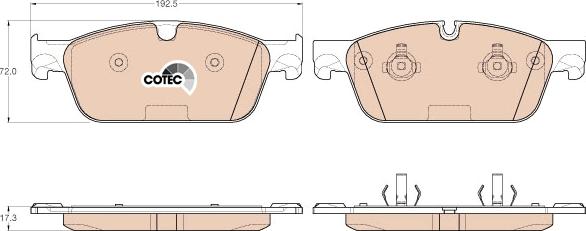 TRW GDB1970 - Тормозные колодки, дисковые, комплект unicars.by