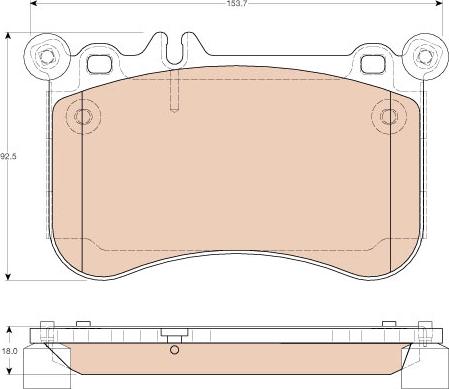 TRW GDB1972 - Тормозные колодки, дисковые, комплект unicars.by