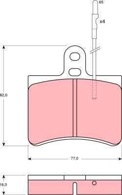 TRW GDB145 - Тормозные колодки, дисковые, комплект unicars.by