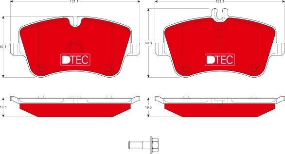 TRW GDB1413DTE - Тормозные колодки, дисковые, комплект unicars.by