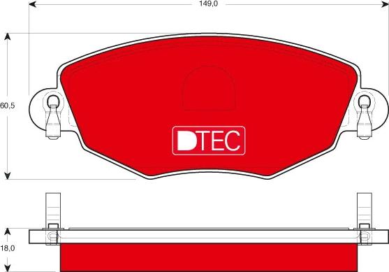 TRW GDB1434DTE - Тормозные колодки, дисковые, комплект unicars.by