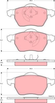 TRW GDB1429 - Тормозные колодки, дисковые, комплект unicars.by