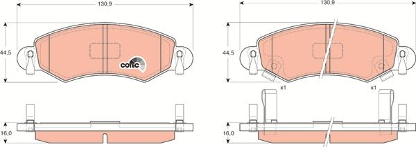 TRW GDB1420 - Тормозные колодки, дисковые, комплект unicars.by