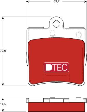 TRW GDB1545DTE - Тормозные колодки, дисковые, комплект unicars.by