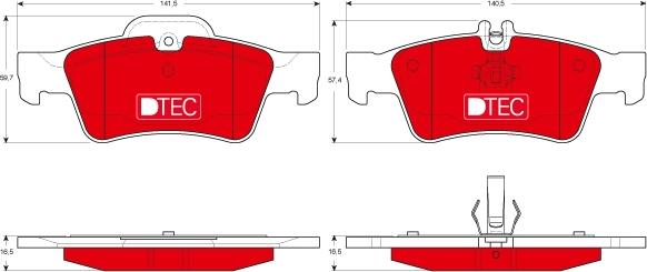 TRW GDB1546DTE - Тормозные колодки, дисковые, комплект unicars.by