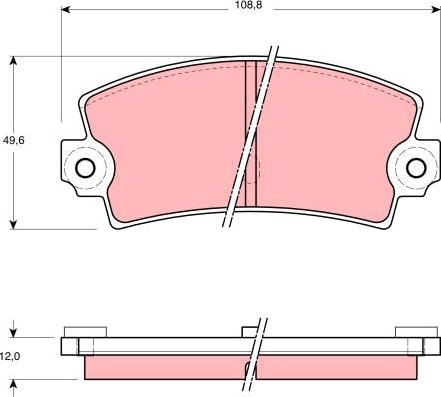 TRW GDB155 - Тормозные колодки, дисковые, комплект unicars.by