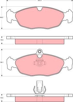 TRW GDB1569 - Тормозные колодки, дисковые, комплект unicars.by