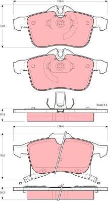 TRW GDB1562 - Тормозные колодки, дисковые, комплект unicars.by