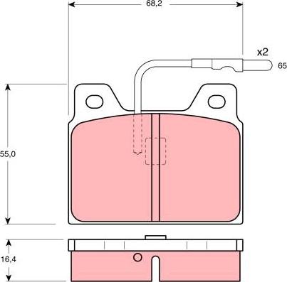 TRW GDB156 - Тормозные колодки, дисковые, комплект unicars.by