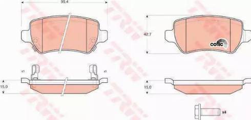 BOSCH F 026 000 030 - Тормозные колодки, дисковые, комплект unicars.by