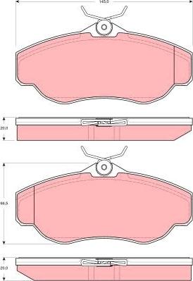 TRW GDB1539 - Тормозные колодки, дисковые, комплект unicars.by