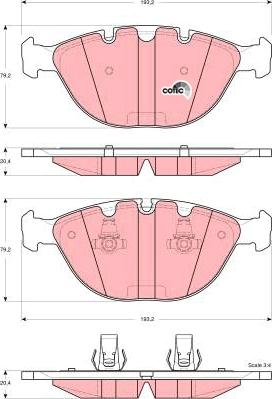 TRW GDB1529 - Тормозные колодки, дисковые, комплект unicars.by