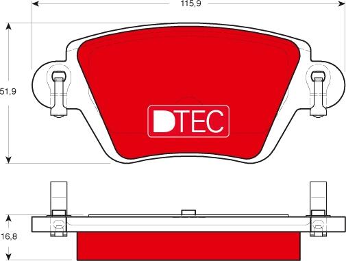 TRW GDB1525DTE - Тормозные колодки, дисковые, комплект unicars.by