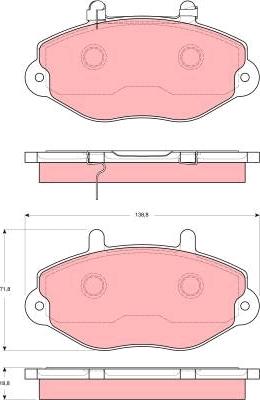 TRW GDB1573 - Тормозные колодки, дисковые, комплект unicars.by