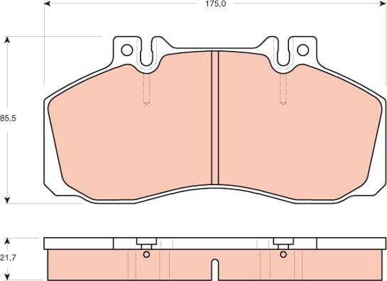 TRW GDB1695 - Тормозные колодки, дисковые, комплект unicars.by