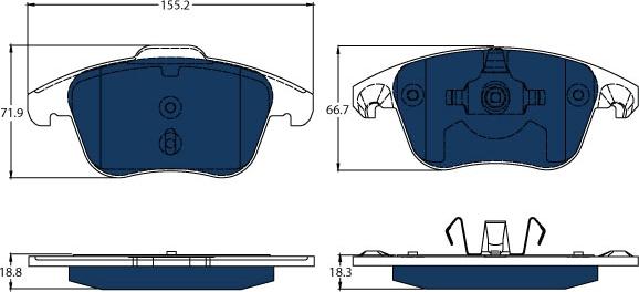 TRW GDB1691BTE - Тормозные колодки, дисковые, комплект unicars.by