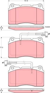 TRW GDB1603 - Тормозные колодки, дисковые, комплект unicars.by