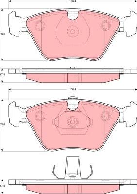 TRW GDB1619 - Тормозные колодки, дисковые, комплект unicars.by