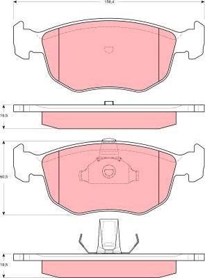 TRW GDB1618 - Тормозные колодки, дисковые, комплект unicars.by