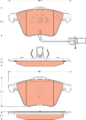 TRW GDB1689 - Тормозные колодки, дисковые, комплект unicars.by