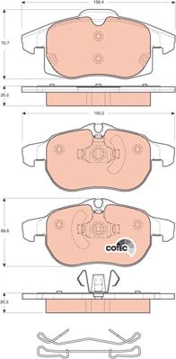 TRW GDB1686 - Тормозные колодки, дисковые, комплект unicars.by