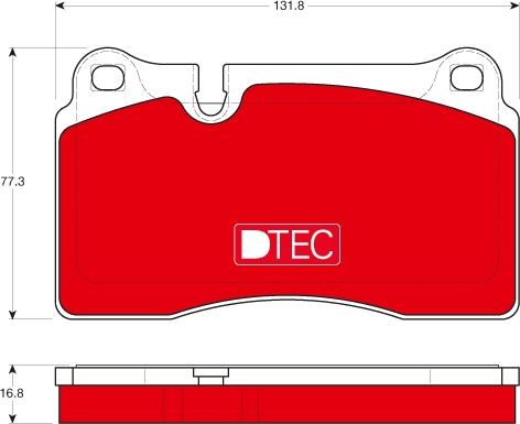 TRW GDB1670DTE - Тормозные колодки, дисковые, комплект unicars.by